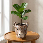 Planter Giraf D11/14x11cm - Bruin - D11/14x11cm