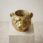 Planter Luipaard D12x9,5cm - Goud - D12x9,5cm