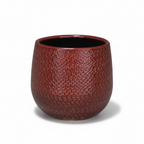Pot Gabriel rond bordeaux D14