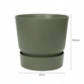 Elho greenville round leaf green - D20cm