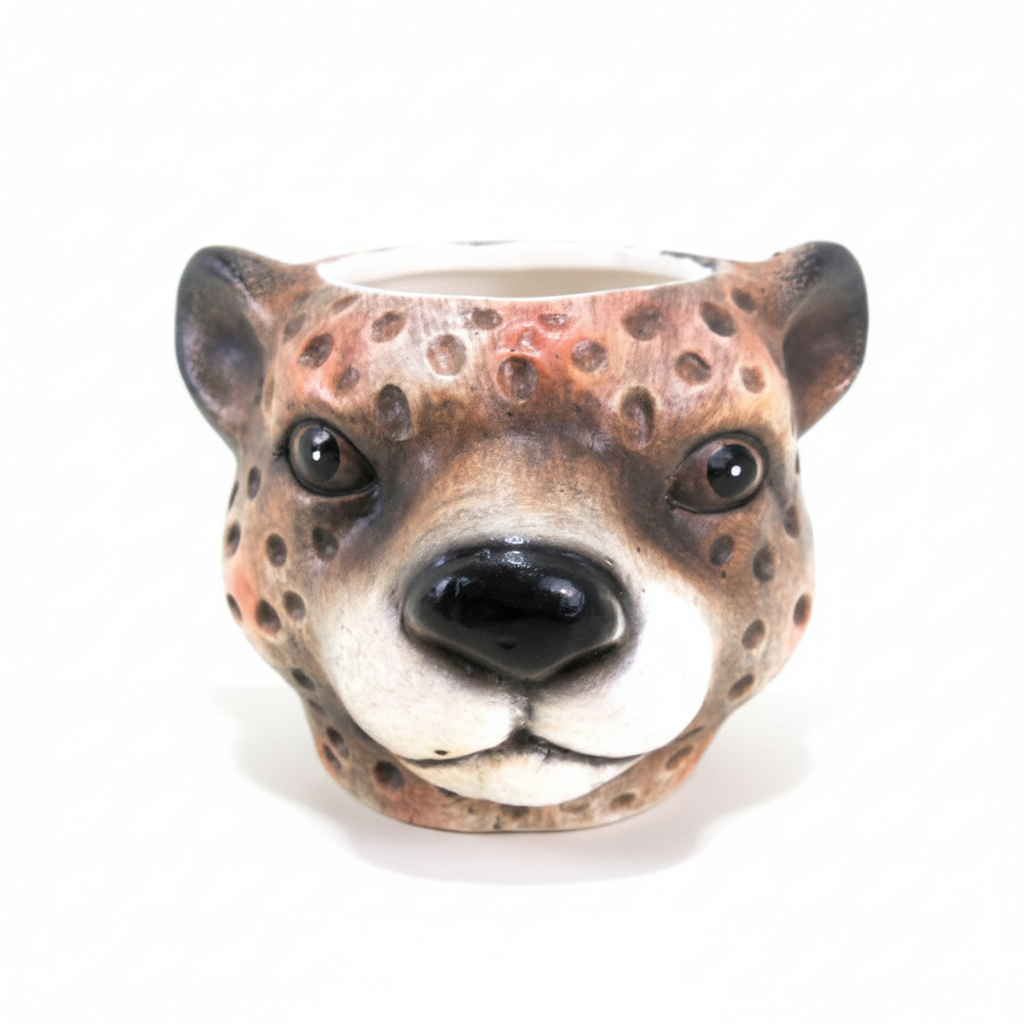 Planter Luipaard D12x9,5cm - Bruin - D12x9,5cm