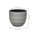 Pot Bordo New Egg Grey- D45 x H38