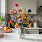 Kunstbloemen boeket - Summer Garden Deluxe - Real Touch - 19 stelen - ↑ 100 cm - Zijden bloemen