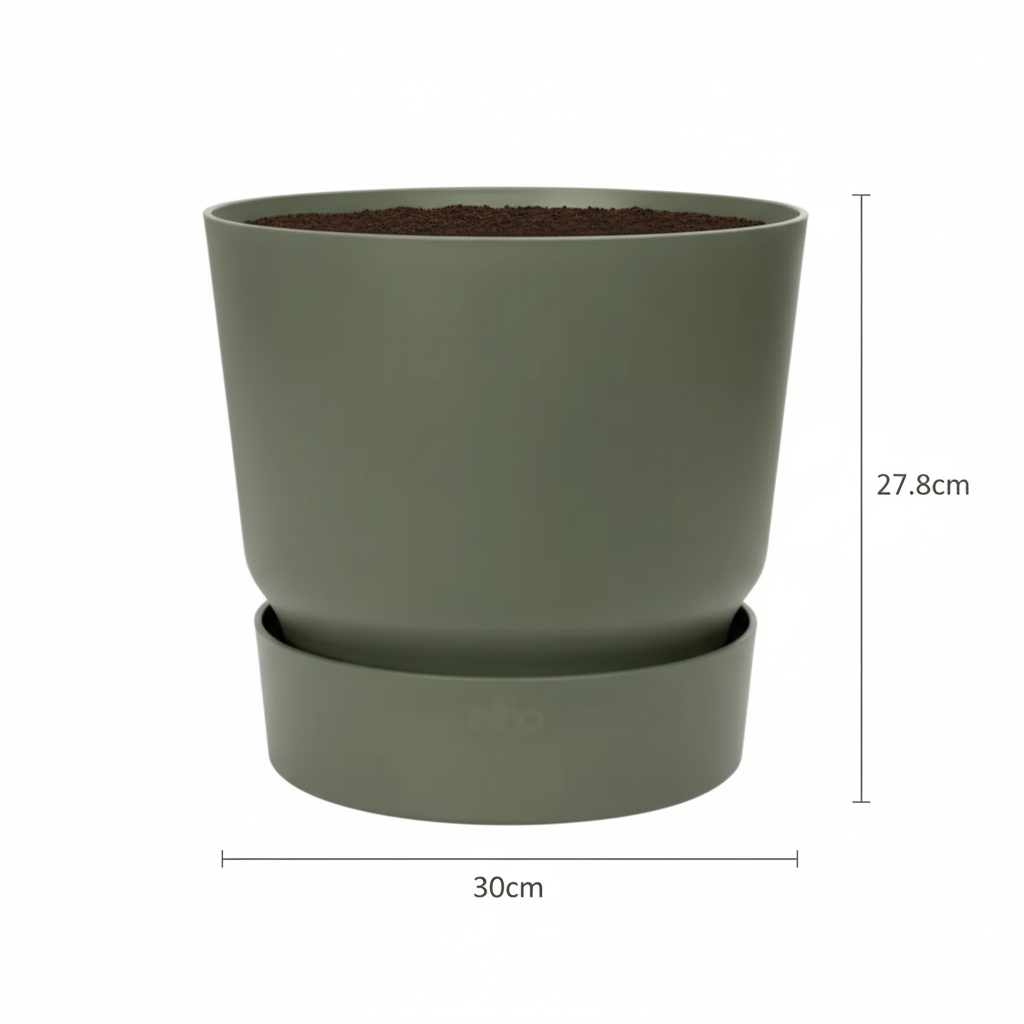 Elho greenville round leaf 30 cm green