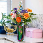 Kunstbloemen Boeket - Colorful Bloom Deluxe - Real Touch - 70 cm - 18 Stelen