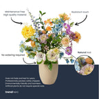 Kunstbloemen boeket - Soft Spring Deluxe - Real Touch - 18 stelen - ↑ 85 cm