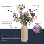 Kunstbloemen boeket - Purple Bloom Deluxe - Real Touch - 10 stelen - ↑ 90 cm