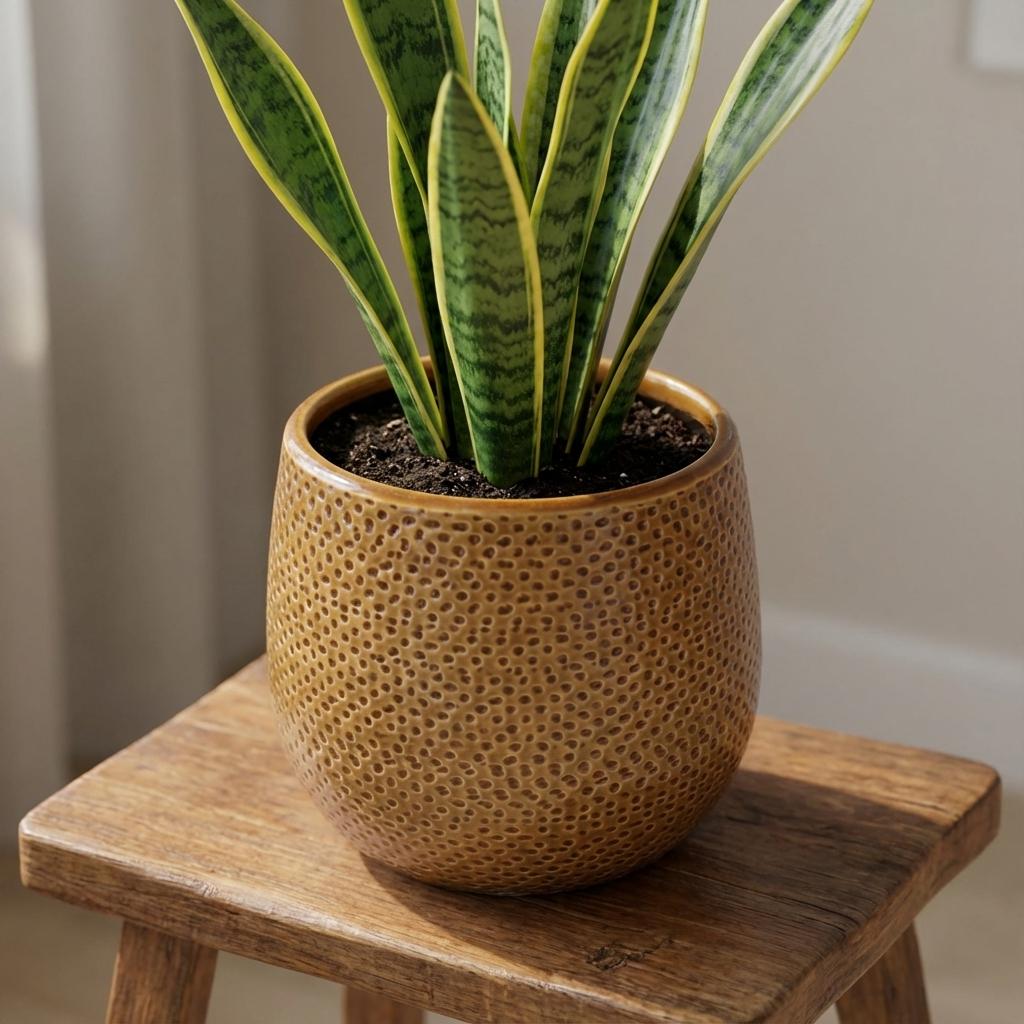 Pot Gabriel rond oker D14
