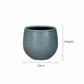 Pot Gabriel rond blauw D14