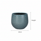 Pot Gabriel rond blauw D14