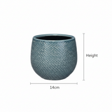 Pot Gabriel rond blauw D14
