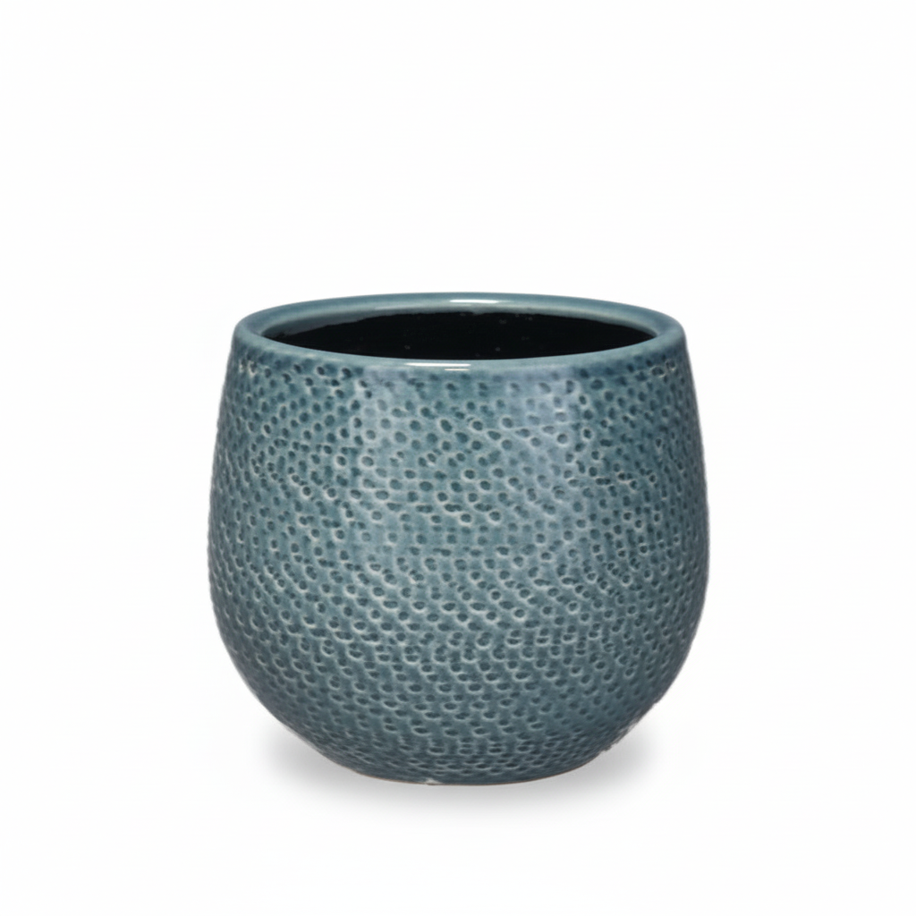 Pot Gabriel rond blauw D14