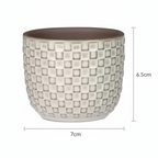 Mini pot relief wit D7