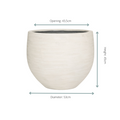 Jumbo Orb Ivory Washed - D53xH45