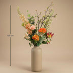Kunstbloemen boeket - Amber Peach Deluxe - Real Touch - 12 stelen - ↑ 105 cm