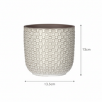 Pot relief wit D13,5