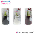 No Water Flowers Velvet Touchz Classic Mix in Koker - 3 stuks - Ø7 cm - ↕15 cm