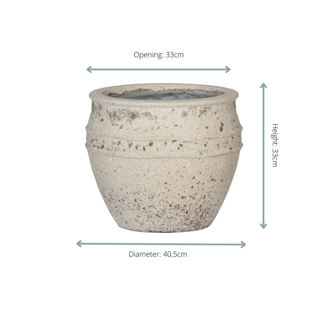 Pot Athena M Chalk White - D41 x H33