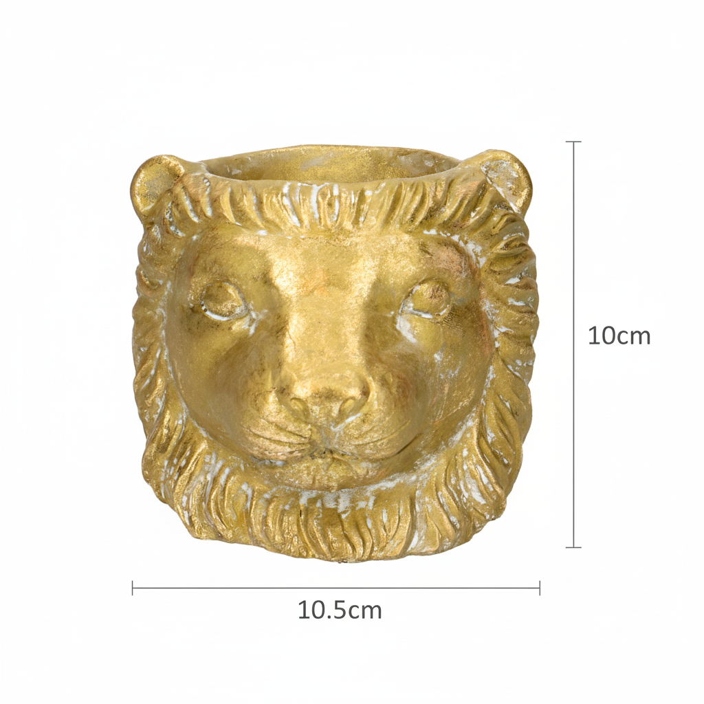 Planter Leeuw D11/13x10cm - Goud - D11/13x10cm